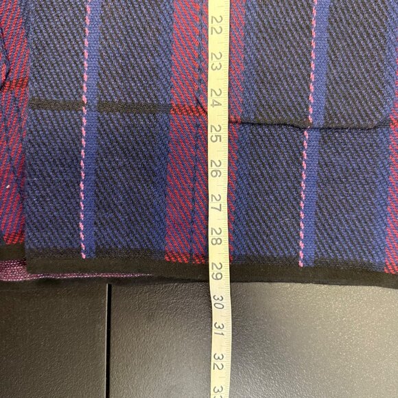 Talbots Womens Plaid Open Front Blazer Cardigan XLP Pure Merino Wool Colorful - Picture 5 of 7